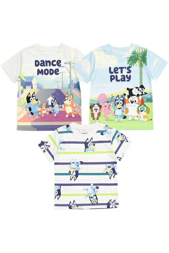 Bingo Dad Winton Coco Honey Little Boys 3 Pack Athletic T-Shirts Multicolor 6