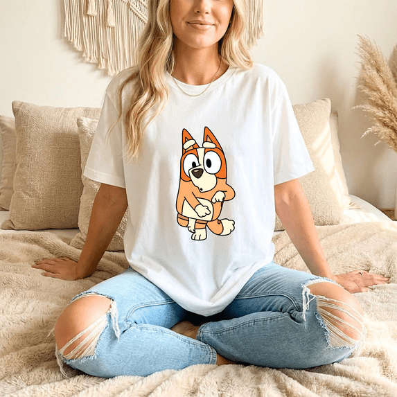 Bluey Bingo Dancing Fun Cartoon Family T-Shirt All Size S-5XL