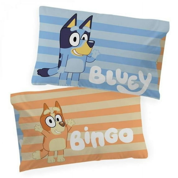 BBC Bluey Hello 1 Pack Reversible Pillowcase