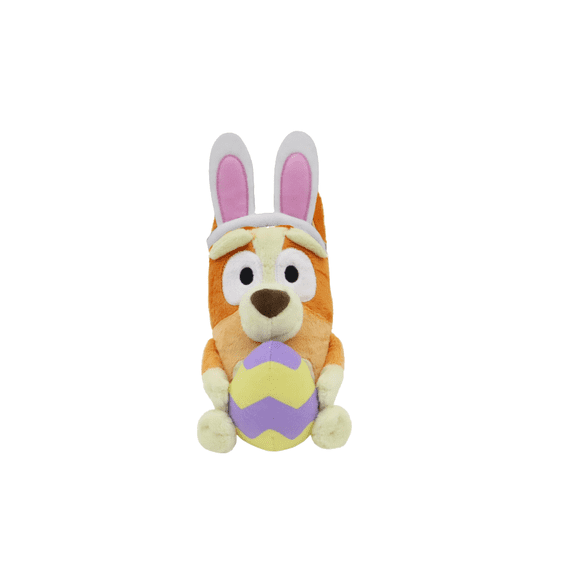 Bluey Bingo Easter Plush Bunny Ears with Egg, 7 Inch Stuffed Animal Toy