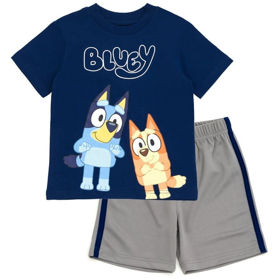 Bluey Bingo Infant Baby Boys T-Shirt and Mesh Shorts Outfit Set Infant to Little Kid