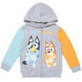 thumbnail image 1 of Bluey Little Boys' Fleece Zip-Up Hoodie Bingo Grey, 1 of 6