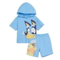 thumbnail image 1 of Bluey Bingo Pullover Hoodie and French Terry Shorts Toddler to Big Kid, 1 of 5