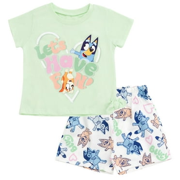 Bluey Bingo T-Shirt and Twill Shorts Outfit Set Toddler to Big Kid