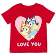 thumbnail image 1 of Bluey Bingo Valentines Day Little Boy Girl Kids T-Shirt Red / Valentine's 6, 1 of 4