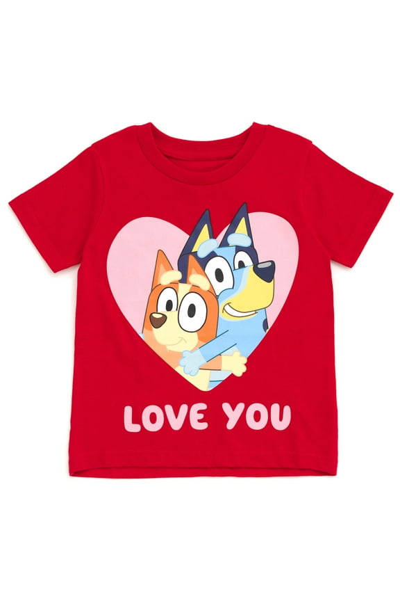 Bingo Valentines Day Little Boy Girl Kids T-Shirt Red / Valentine's 7-8