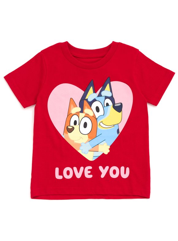 Bingo Valentines Day Toddler Boy Girl T-Shirt Red / Valentine's 5T