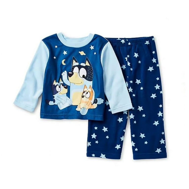 Bluey, Bingo and Bandit Bedtime Stories Toddler Boys Fleece Pajama