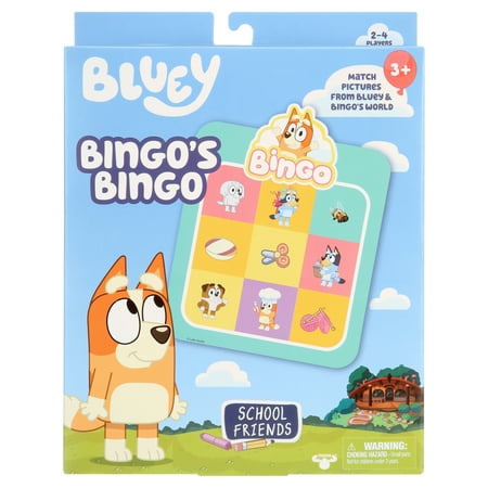 Bluey Bingo's Bingo Card Game, School Friends Edition, Ages 3+
