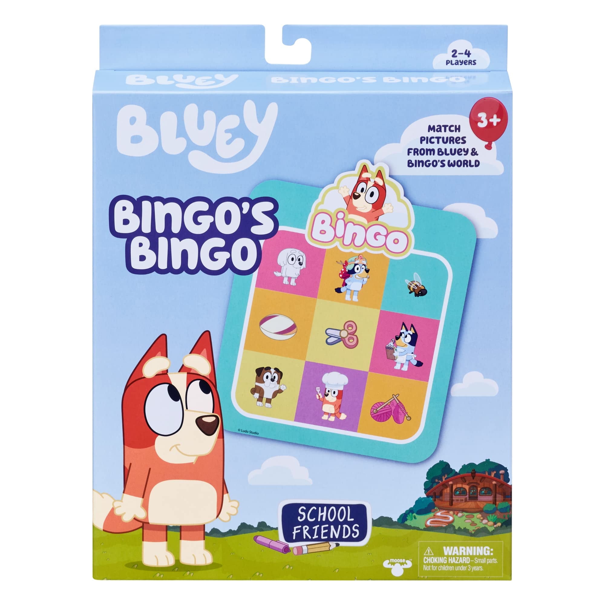Bluey Bingo's Bingo Card Game, School Friends, Multicolor, 17376