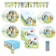 thumbnail image 1 of Bluey Birthday Party Bundle Pack includes 16 Dessert Cake Plates, 16 Lunch Plates, 16 Beverage Cake Napkins, 16 Lunch Napkins, 1 Table Cover, 1 Happy Birthday Banner (Bundle for 16), 1 of 5