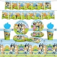 thumbnail image 1 of Bluey Birthday Party Decoration, Bluey Birthday Party Tableware Set-Bluey Birthday Banner Backdrop Tablecloth Plates Cups Napkins Balloons Cake Topper etc Bluey Themed Party Supplies, 1 of 1