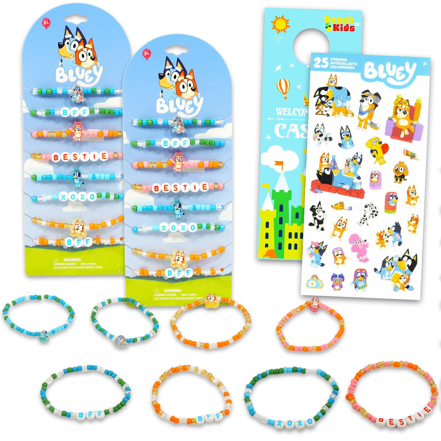 Bluey Friendship Jewelry Kit, 6 Pieces, Beads, Charms, Cording, Ages 4 , Travel Case - View #2