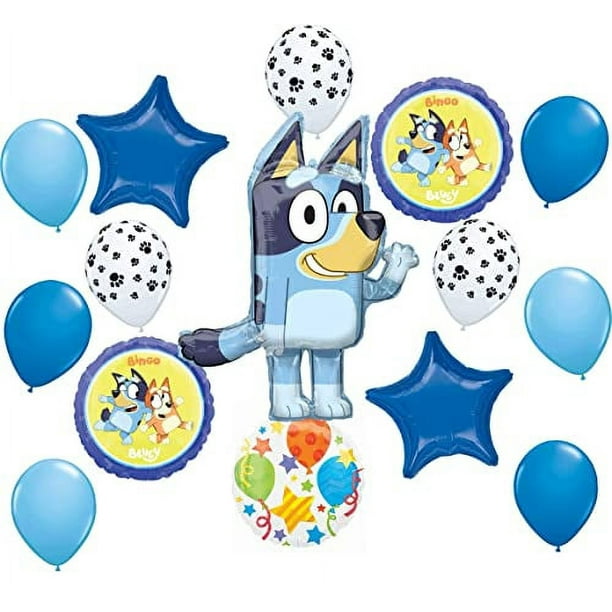 Bluey Birthday Party Supplies Balloon Bouquet Decorations - Walmart.com