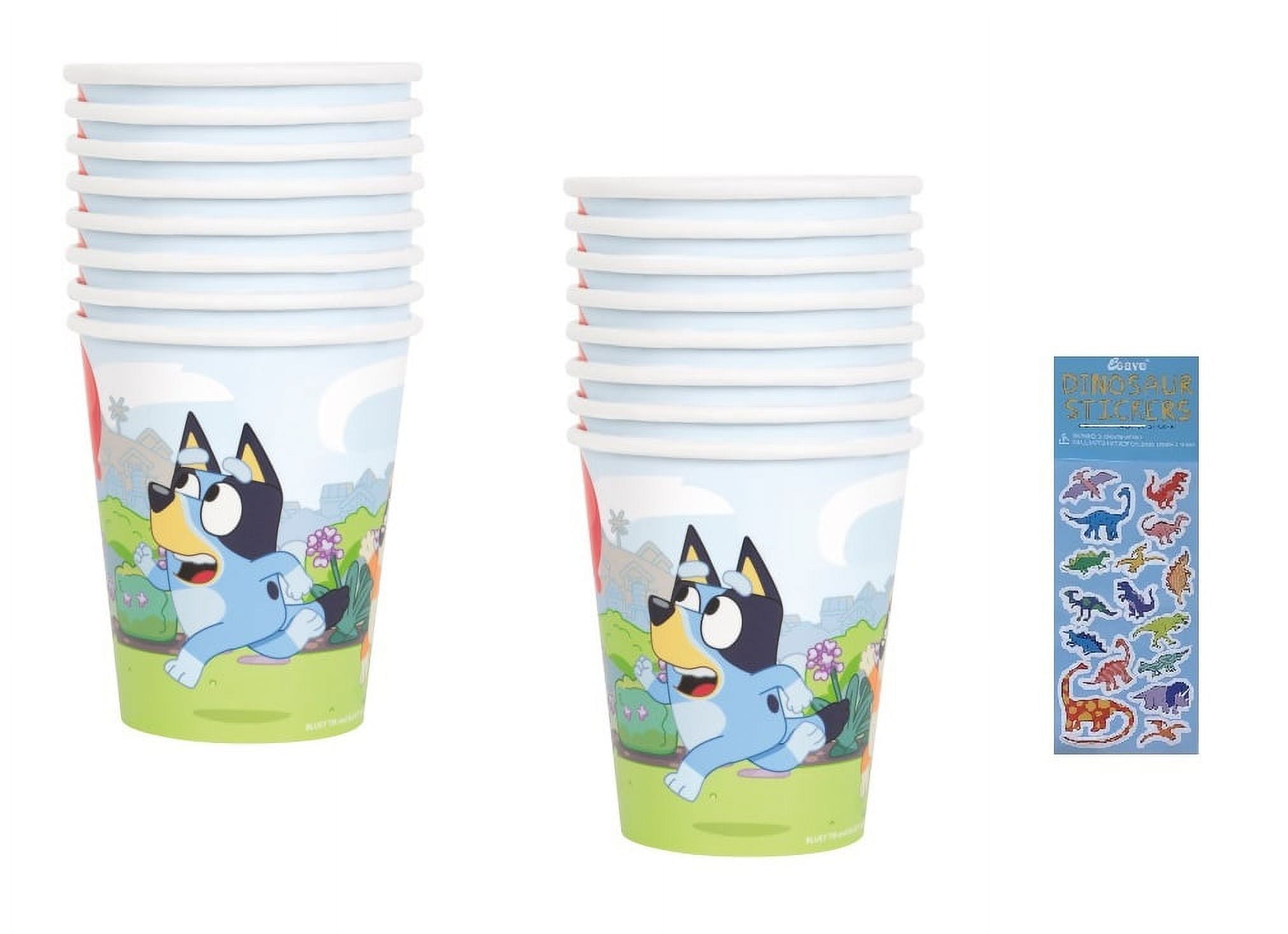 Bluey Birthday Party Supplies Bundle Pack includes Party Paper Cups - 16 Count