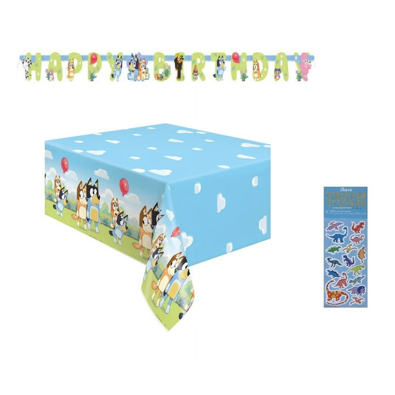 Bluey Birthday Party Supplies Bundle Pack includes Party Paper