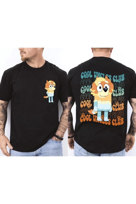 Blue Dog Cool Uncle Club Shirt Blue Uncle Shirt Cute Blue Dog Shirt Family Matching Shirt Blue Dog Uncles Gift Father'S Day Gift For Uncles