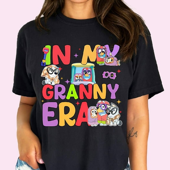 Bluey Blue In My Granny Era Shirt Cute Grannies Shirt Blue Shirt Matching Family Shirts Cute Grandma Shirt Birthday Party Tee Trendy Shirts