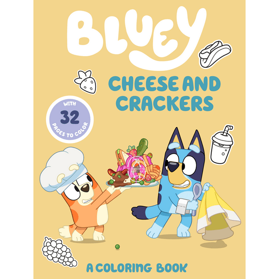 Bluey: Cheese and Crackers: a Coloring Book, 32 pages (Paperback)