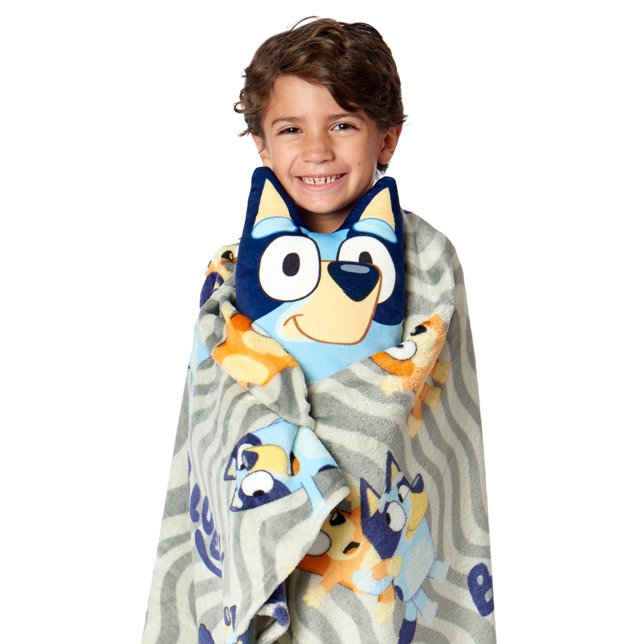 Bluey Silk Touch Sherpa Reverse Throw Blanket – Cozy Holiday Design