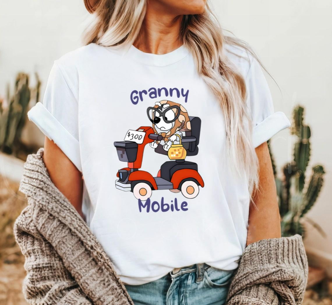 Bluey Bluey Granny Mobile Muffin Shirt, Bluey Grandma Shirt, Bluey Mom ...