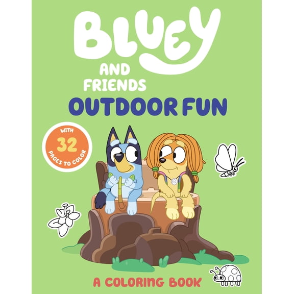 Bluey and Friends: Outdoor Fun: a Coloring Book, 32 pages (Paperback)