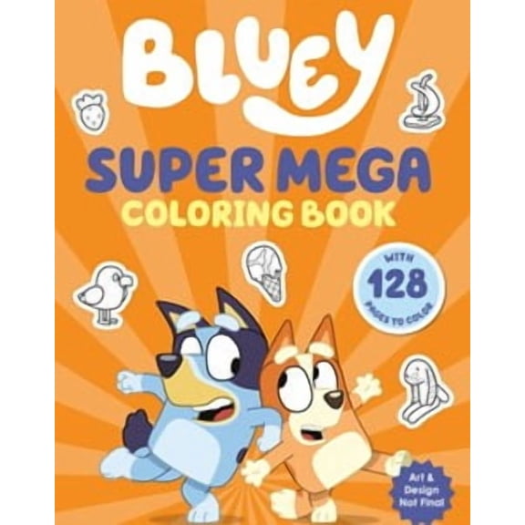 Bluey: Super Mega Coloring Book, 128 pages (Paperback)