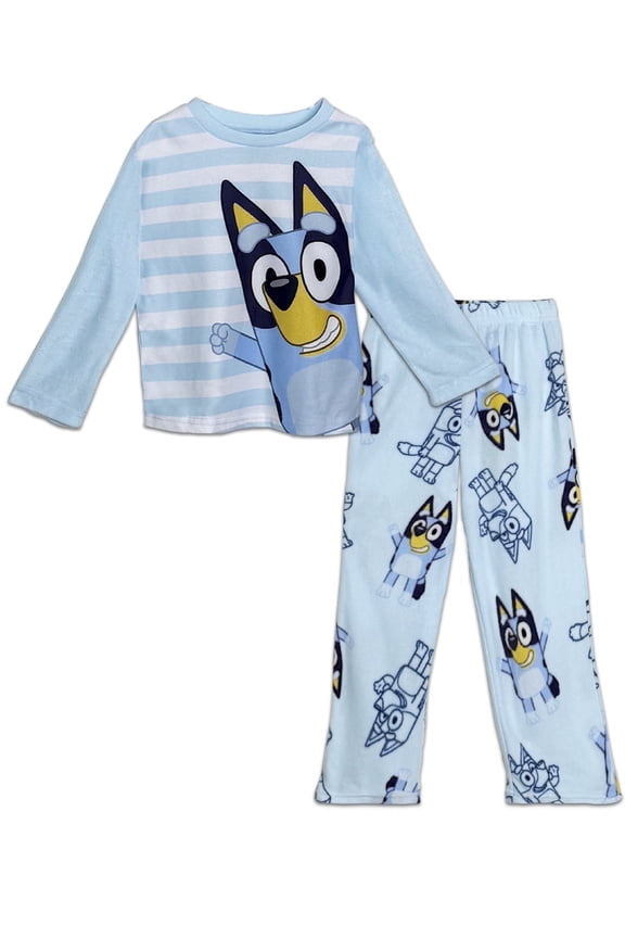 Boys' 2-Piece Loose-Fit Fleece Pajama Set, Soft and Cute for Kids