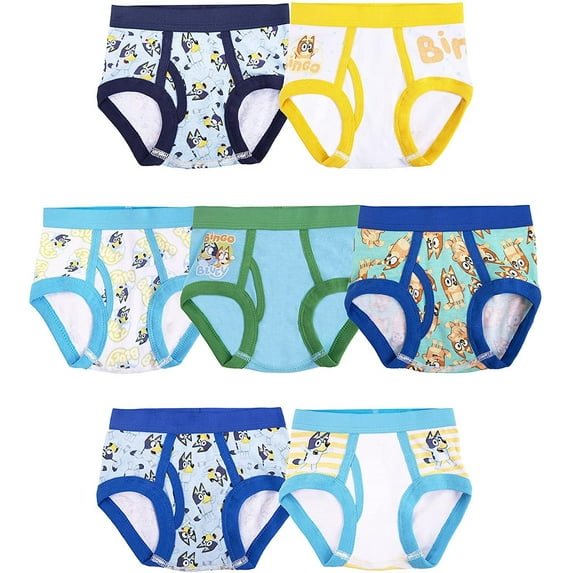Bluey Boys 7-Pack Underwear Briefs 100% Combed Cotton Comfortable