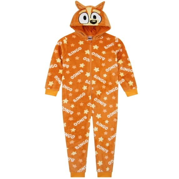Bluey Boys Bingo Onesie With 3D Ears Orange Sizes 2T-8