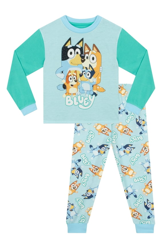 Boys Long Sleeve Pajamas Blue Sizes 2T-8