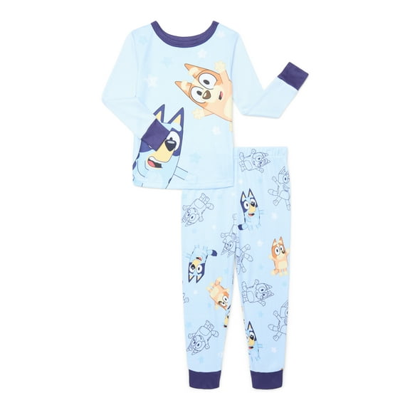 Bluey Boys Long Sleve and Pant Pajama Set, Sizes 4-10