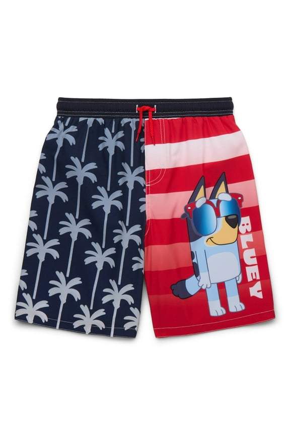 Boys’ Graphic Swim Trunks with UPF 50+, Sizes 4-12
