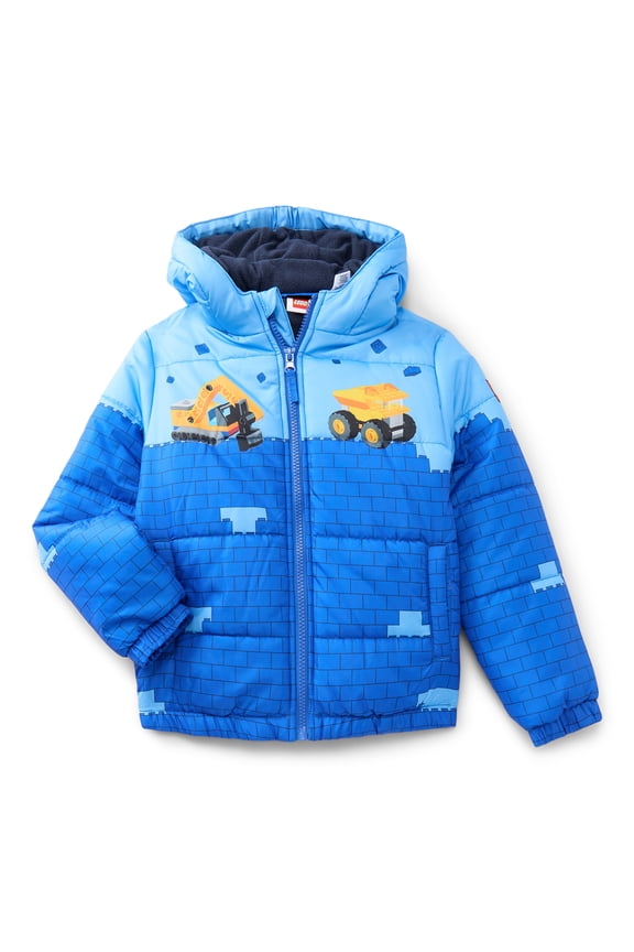 ® Toddler Boys Lego Bricks Puffer Jacket, Sizes 2T-5T