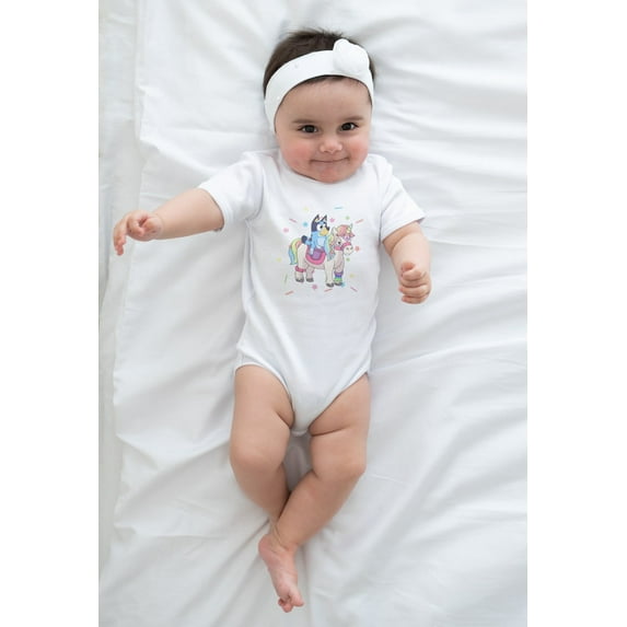 Bluey & Buttermilk The Unicorn Baby Onesie Cute Baby Onesie, BABY BODYSUIT LAT 4424