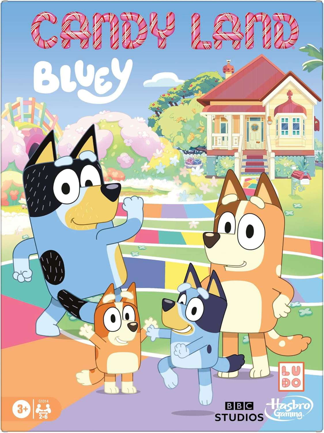 Bluey Candy Land Board Game (Play as Dad, Mum, Bluey, Bingo, Muffin or Socks!)