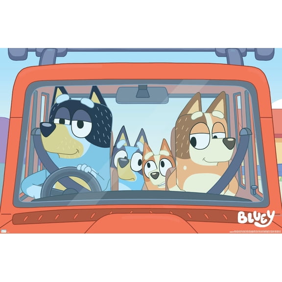 Bluey (2018) - Car Ride Wall Poster, 14.725" x 22.375"