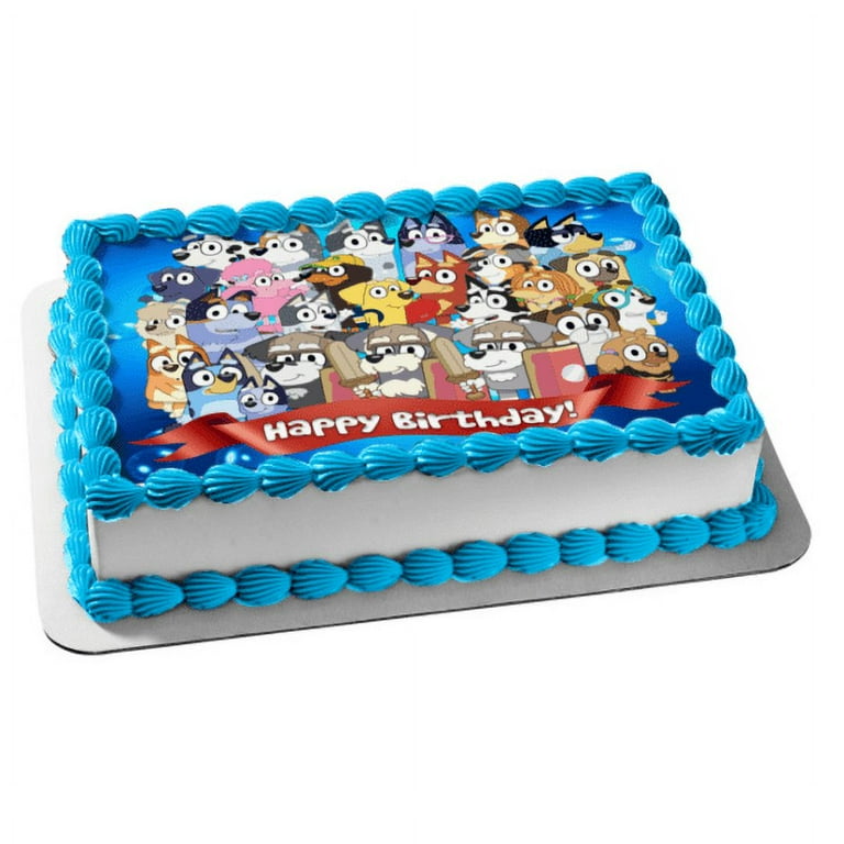 11+ Bluey Birthday Cake