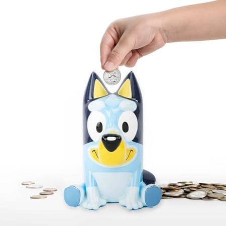 Bluey Ceramic Piggy Bank - Kids Room Décor & Coin Bank - Children's Learning Resource