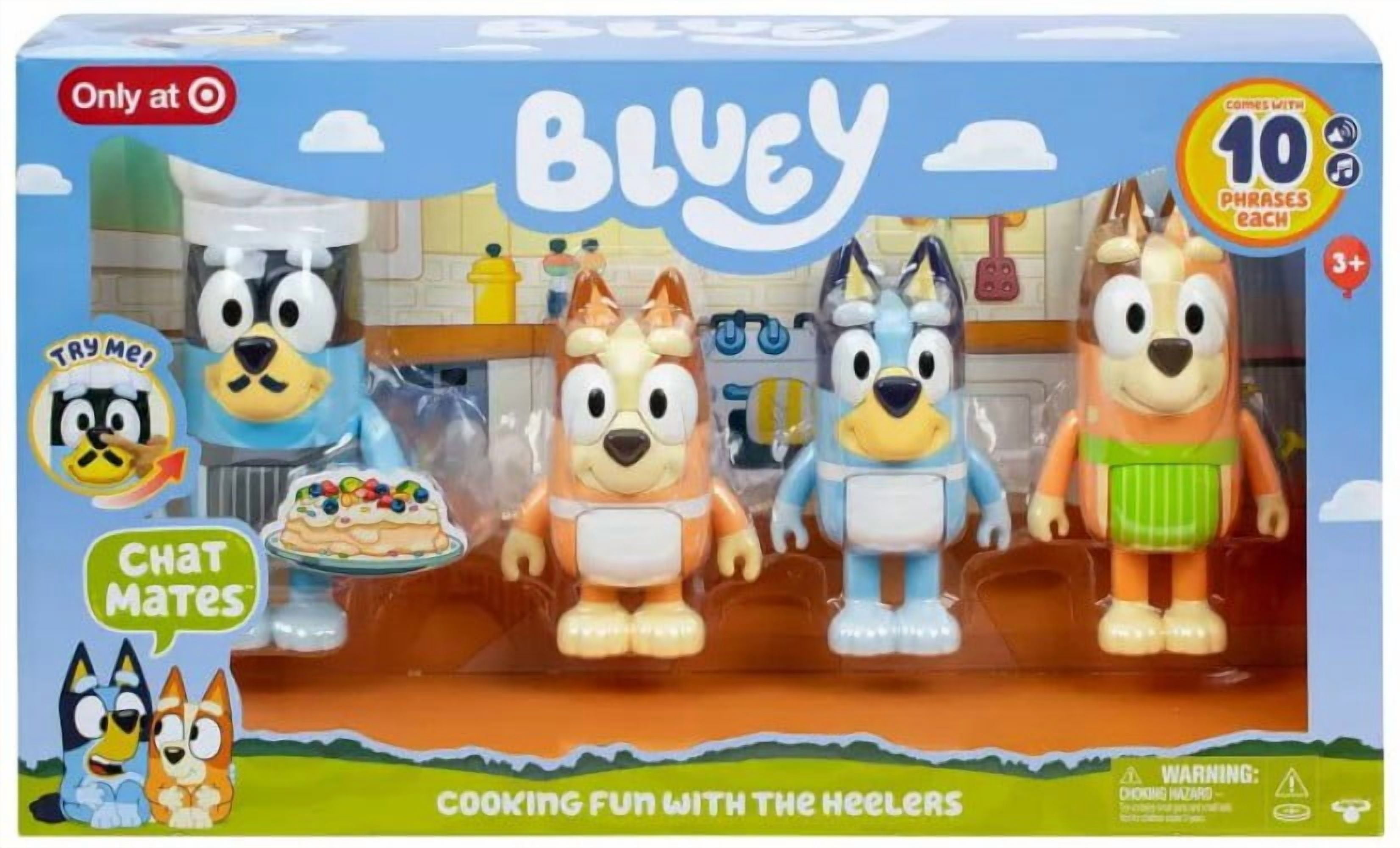 Moose Bluey Chat Mates Cooking Fun 4-Pack Talking Figures
