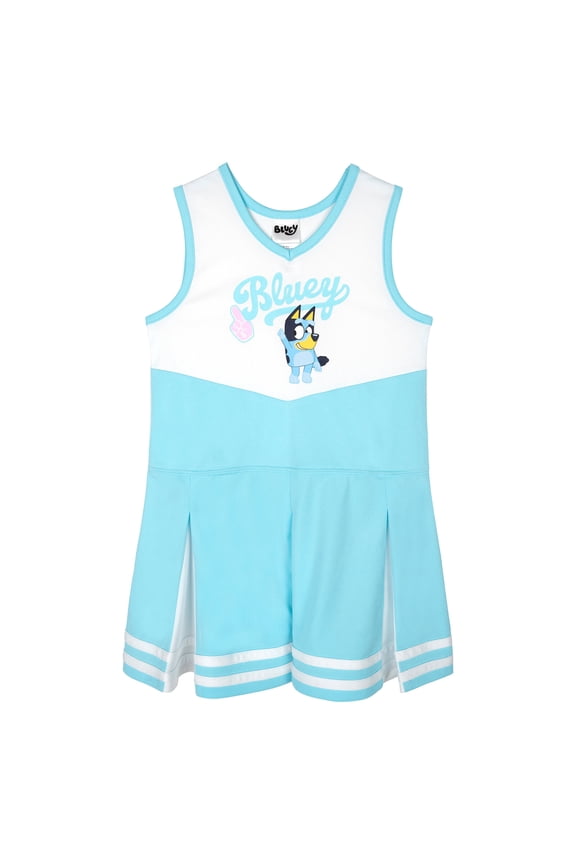 Cheerleader Pleated Athletic V-neck Dress Toddler to Big Kid