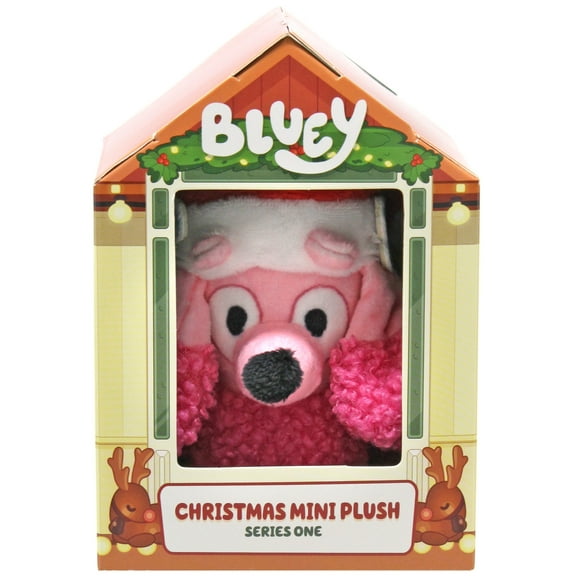 Bluey Christmas Series 1 Coco with Santa Hat Mini Clip-On Plush