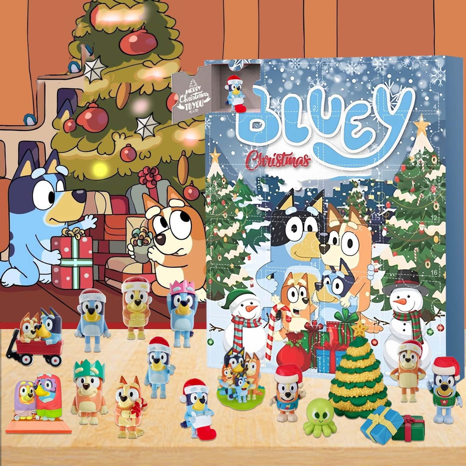 Bluey Christmas Vacation Calendar 2024, Kids Holiday Bluey Advent