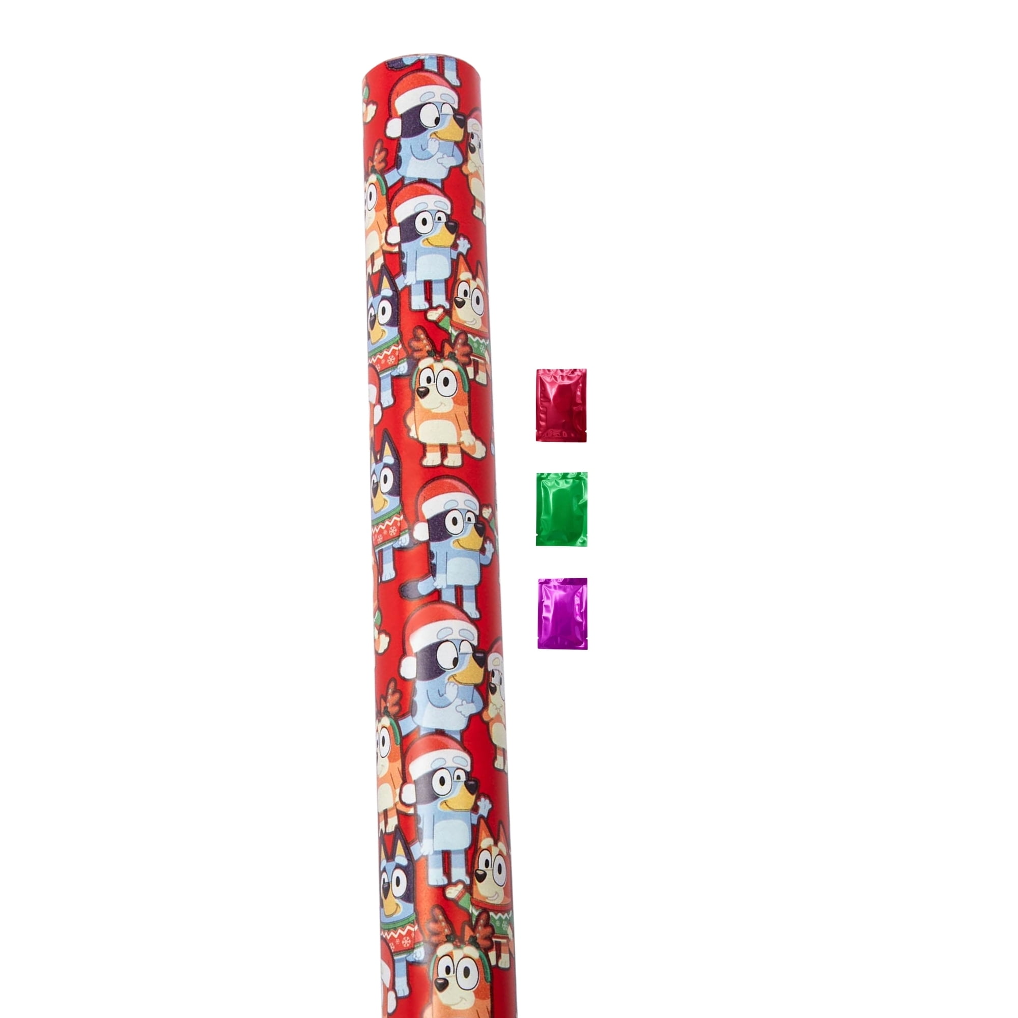 Bluey Christmas Wrapping Paper 1 Roll 40 Sq Ft – Premium Blue Gift Wrap with Cut Lines for Birthday Baby Shower Holiday Special Occasion Halloween Presents w/ Bonus Snoep in Beperkte Oplage