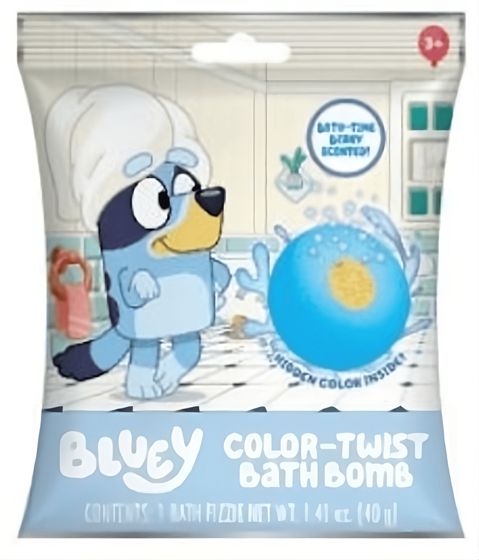 Bluey Color Twist Bath Bomb, 40g, Berry Scented, Ages 3+