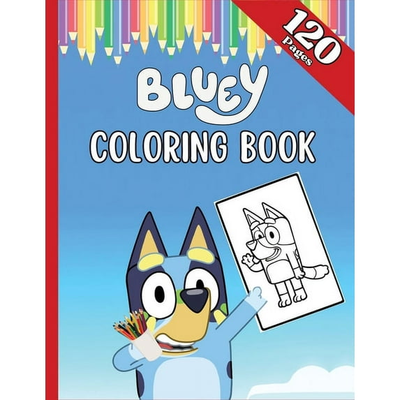 Bluey Coloring Book: The biggest Coloring Adventures for Kids (Paperback)(Large Print)