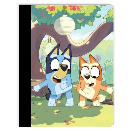 Bluey Composition Writing Notebook, Wide Ruled, 7.5" x 9.75", 80 Sheets, for Students