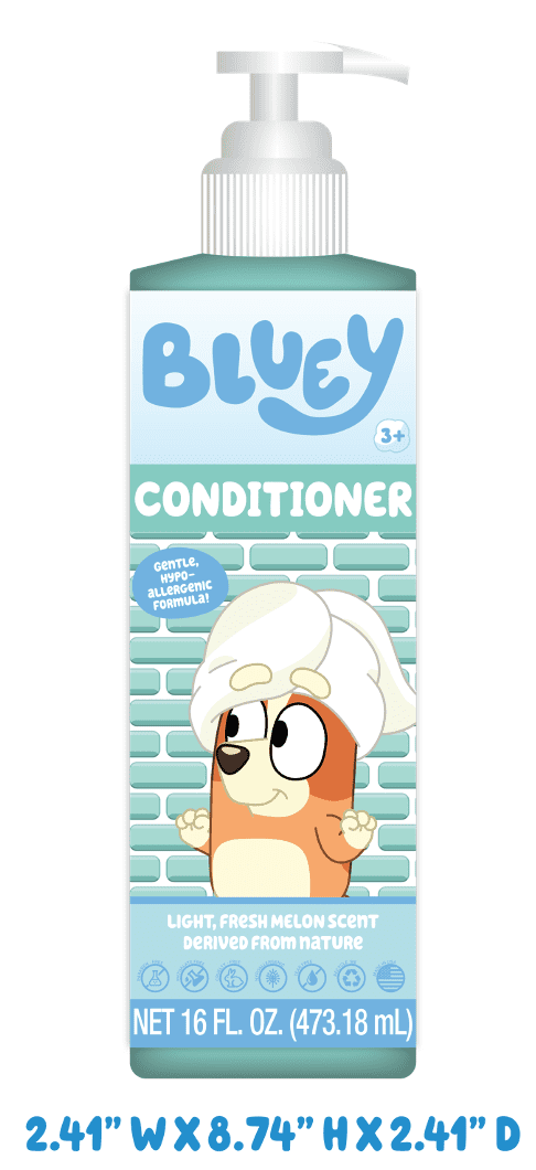 Bluey Conditioner, 16 oz, Light Fresh Melon Scent, Ages 3+