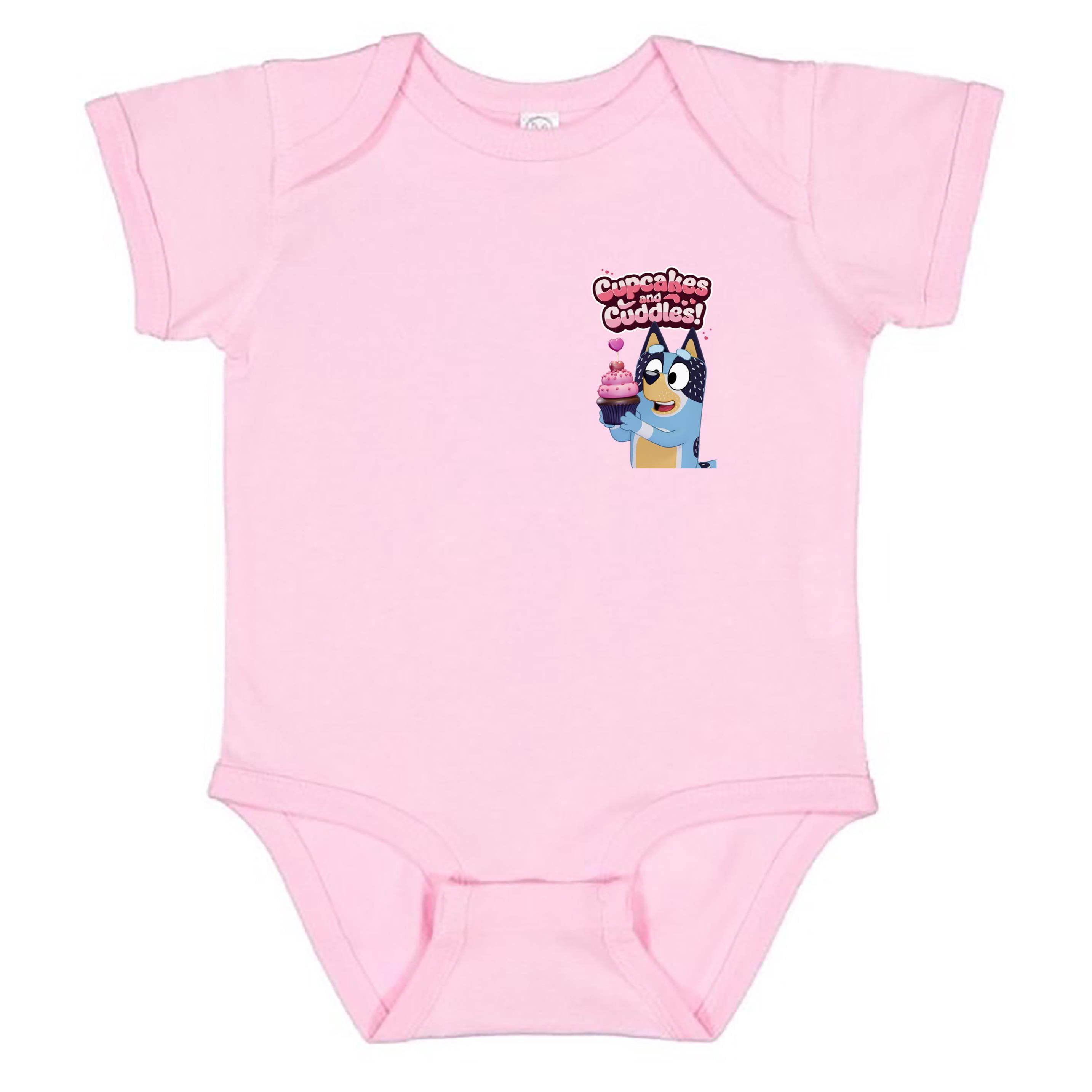 "Just A Stud Muffin Lookin' For A Cupcake" Funny Baby Bodysuit - Infant Onesie, 100% Combed Ringspun Cotton, 3-Snap Closure