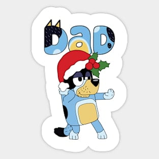 Bluey Dad - Christmas Sticker Bluey Stickers For Kids, Bluey Stickers ...